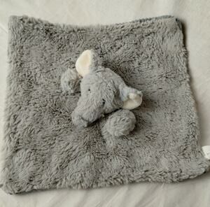 Maxx Marketing Gray Elephant Lovey Security Blanket Rattle Ribbed Corduroy Plush